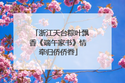 浙江天台粽叶飘香《端午家书》情牵归侨侨眷