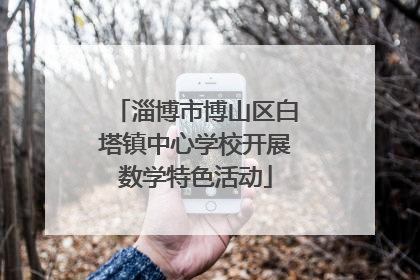 淄博市博山区白塔镇中心学校开展数学特色活动