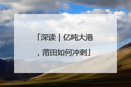 深读｜亿吨大港，莆田如何冲刺