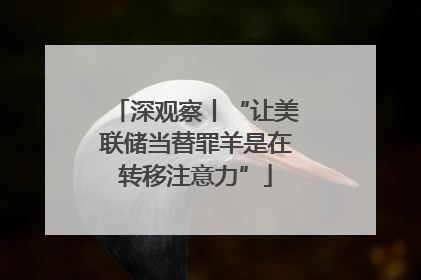 深观察丨“让美联储当替罪羊是在转移注意力”