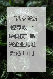 港交所新规显效 “硬科技”新兴企业扎堆赴港上市