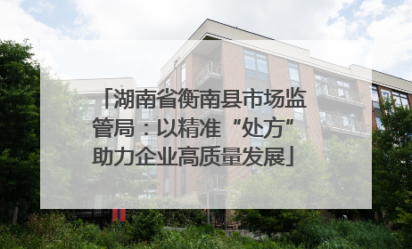 湖南省衡南县市场监管局：以精准“处方”助力企业高质量发展
