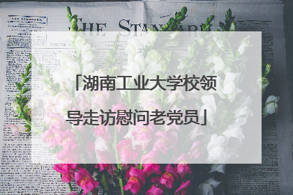 湖南工业大学校领导走访慰问老党员