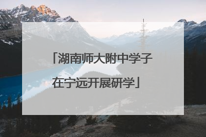 湖南师大附中学子在宁远开展研学