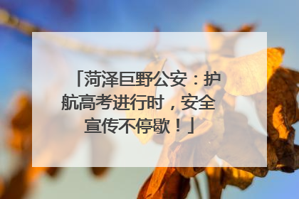 菏泽巨野公安:护航高考进行时,安全宣传不停歇!