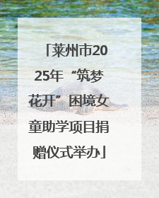 莱州市2025年“筑梦花开”困境女童助学项目捐赠仪式举办