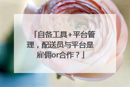 自备工具+平台管理，配送员与平台是雇佣or合作？