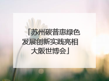 苏州碳普惠绿色发展创新实践亮相大阪世博会