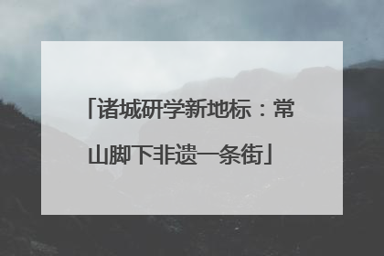 诸城研学新地标：常山脚下非遗一条街