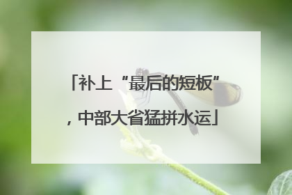 补上“最后的短板”，中部大省猛拼水运