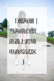 观海潮｜当海南自贸港遇上跨境电商综试区