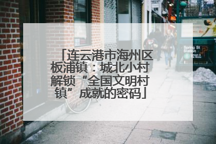 连云港市海州区板浦镇：城北小村解锁“全国文明村镇”成就的密码