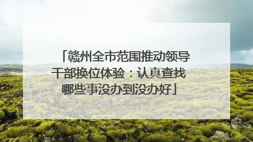 赣州全市范围推动领导干部换位体验：认真查找哪些事没办到没办好