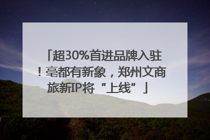 超30%首进品牌入驻！亳都有新象，郑州文商旅新IP将“上线”