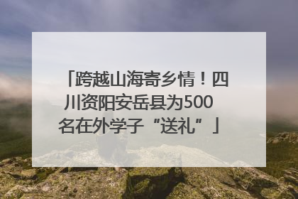 跨越山海寄乡情！四川资阳安岳县为500名在外学子“送礼”