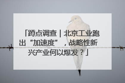 蹲点调查｜北京工业跑出“加速度”，战略性新兴产业何以爆发？
