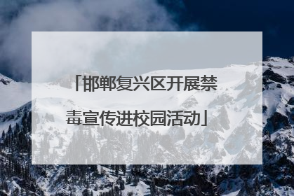 邯郸复兴区开展禁毒宣传进校园活动