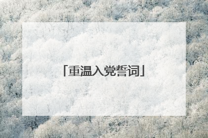 重温入党誓词