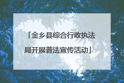 金乡县综合行政执法局开展普法宣传活动