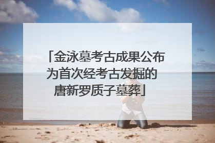 金泳墓考古成果公布 为首次经考古发掘的唐新罗质子墓葬