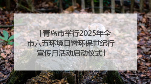 青岛市举行2025年全市六五环境日暨环保世纪行宣传月活动启动仪式