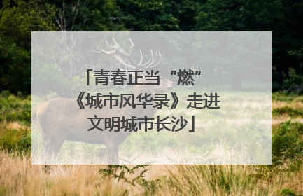 青春正当“燃” 《城市风华录》走进文明城市长沙