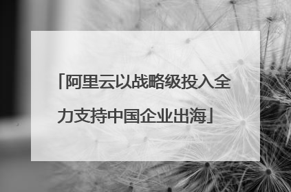 阿里云以战略级投入全力支持中国企业出海