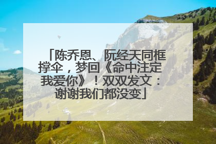 陈乔恩、阮经天同框撑伞，梦回《命中注定我爱你》！双双发文：谢谢我们都没变