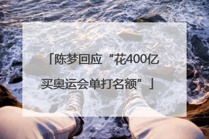 陈梦回应“花400亿买奥运会单打名额”