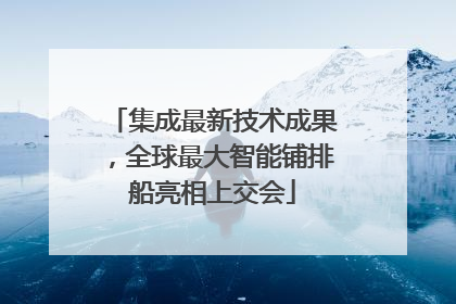 集成最新技术成果，全球最大智能铺排船亮相上交会
