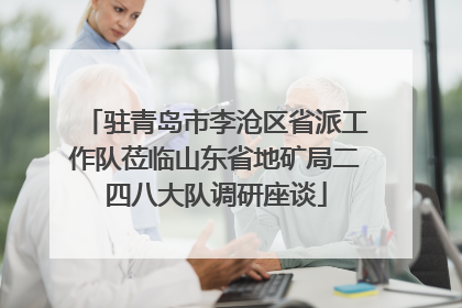 驻青岛市李沧区省派工作队莅临山东省地矿局二四八大队调研座谈