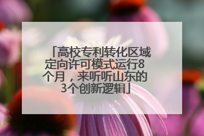 高校专利转化区域定向许可模式运行8个月，来听听山东的3个创新逻辑