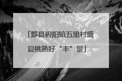 黟县碧阳镇五里村盛夏桃熟好“丰”景