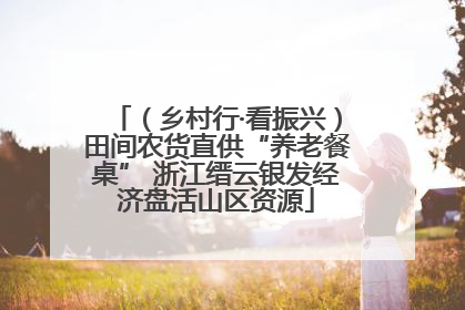 （乡村行·看振兴）田间农货直供“养老餐桌” 浙江缙云银发经济盘活山区资源