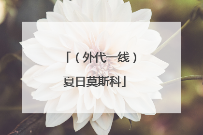 （外代一线）夏日莫斯科