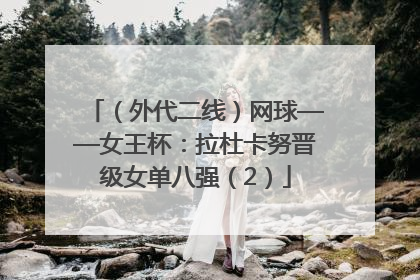 （外代二线）网球——女王杯：拉杜卡努晋级女单八强（2）