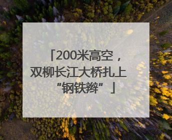 200米高空，双柳长江大桥扎上“钢铁辫”