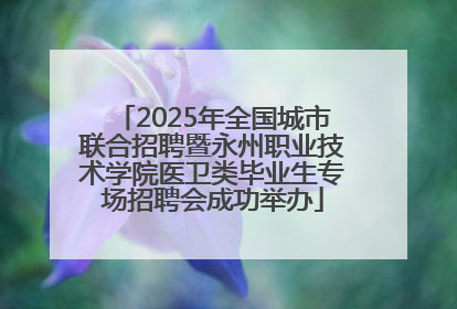 2025年全国城市联合招聘暨永州职业技术学院医卫类毕业生专场招聘会成功举办