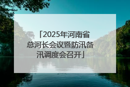 2025年河南省总河长会议暨防汛备汛调度会召开
