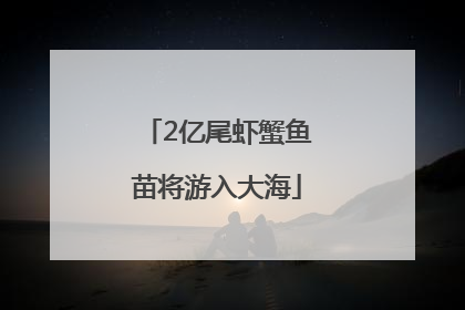 2亿尾虾蟹鱼苗将游入大海