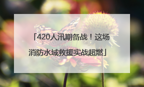 420人汛期备战！这场消防水域救援实战超燃