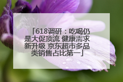 618调研：吃喝仍是大促顶流 健康需求新升级 京东超市多品类销售占比第一