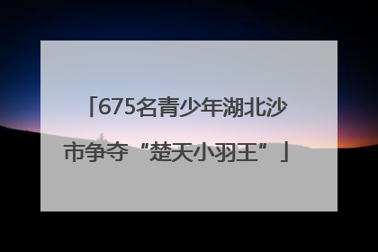 675名青少年湖北沙市争夺“楚天小羽王”